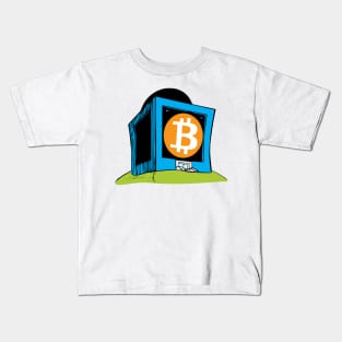 funny - crypto – store of value – Bitcoin vault (blue variant) Kids T-Shirt